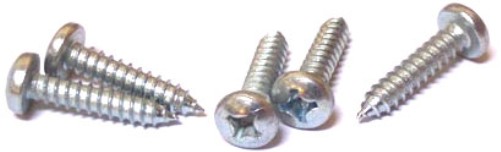 250) 10x1 Self-tapping screws phillips/pan head/type AB/steel/zinc